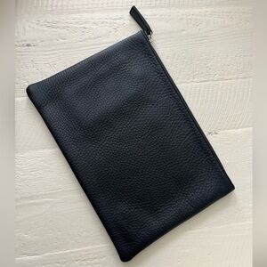 Elegant Black Leather Clutch
